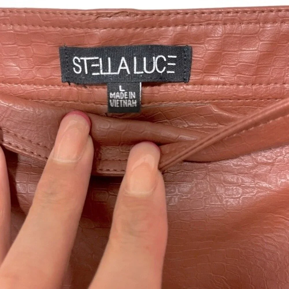 Stella Luce Faux Leather Mini Skirt